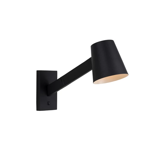 Lucide MIZUKO - Wall light - 1xE14 - Black - turned on