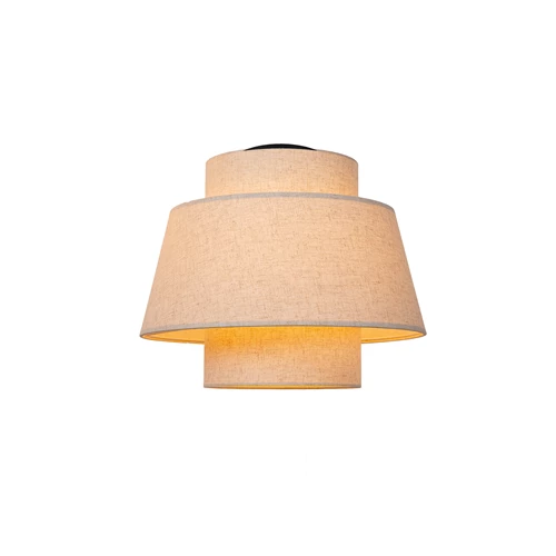 Lucide TRIBUTE - Plafonnière - Ø 40 cm - 1xE27 - Beige - aangezet 8