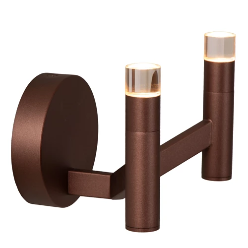 Lucide WELLINGTON - Wall light - LED Dim. - G9 - 2x3W 2700K - Coffee - Vibes - turned on 6