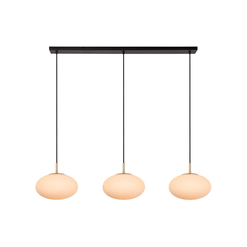 Lucide ELYSEE - Hanglamp - 3xE27 - Opaal - aangezet 1
