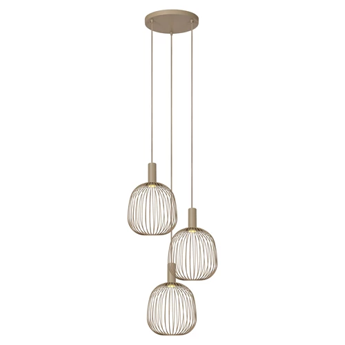 Lucide ESTEREL - Suspension - 3xGU10 (MR11) - Taupe | Essential - allumé 1