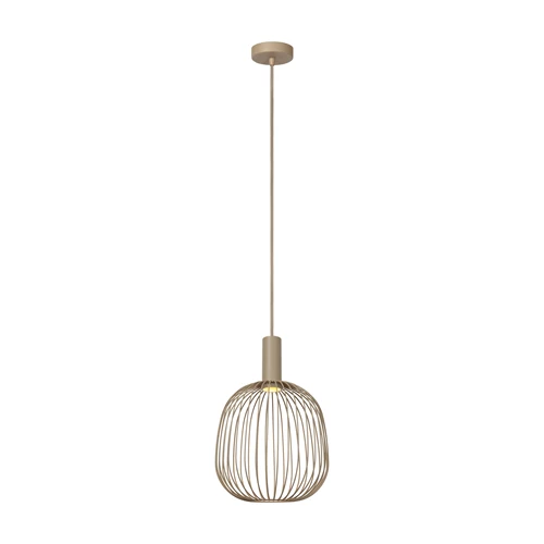 Lucide ESTEREL - Suspension - Ø 25 cm - 1xGU10 (MR11) - Taupe | Essential - allumé 1