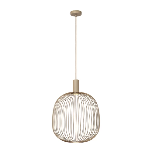 Lucide ESTEREL - Suspension - Ø 40 cm - 1xGU10 - Taupe | Essential - allumé 1