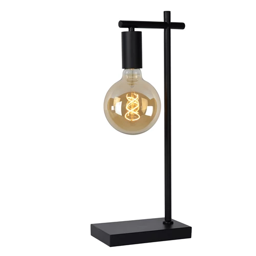 Lucide LEANNE - Tischlampe - 1xE27 - Schwarz - eingeschaltet