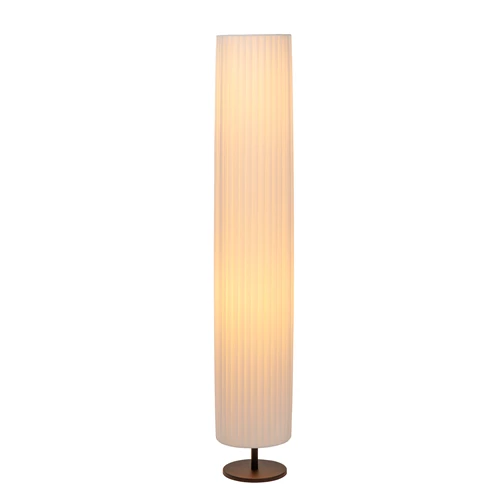 Lucide FOLD - Floor lamp - Ø 20 cm - 2xE27 - White - turned on 1