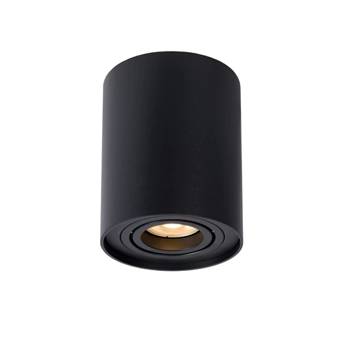 Lucide TUBE - Foco de techo - Ø 9,6 cm - 1xGU10 - Negro - encendido