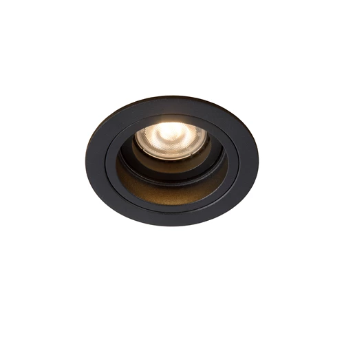 Lucide EMBED - Spot encastrable - Ø 9,1 cm - 1xGU10 - Noir - allumé