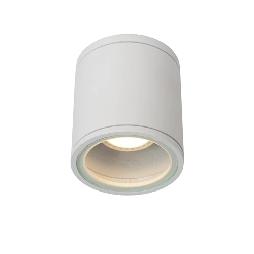 Lucide AVEN - Deckenstrahler Badezimmer - Ø 9 cm - 1xGU10 - IP65 - Weiß - eingeschaltet 1