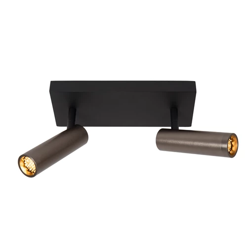 Lucide GRADO - Spot plafond - 2xGU10 (MR11) - Fer gris - allumé 5