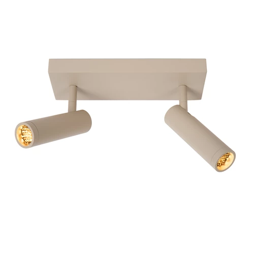 Lucide GRADO - Deckenstrahler - 2xGU10 (MR11) - Taupe - eingeschaltet 1