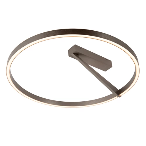 Lucide APPLAUSE - Flush ceiling light - Ø 60 cm - LED Dim. - CCT - 1x40W 2200K/4000K - Grey iron | Premium - turned on 5