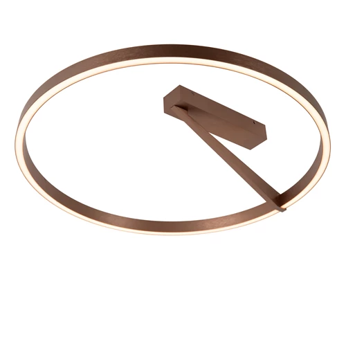 Lucide APPLAUSE - Flush ceiling light - Ø 60 cm - LED Dim. - CCT - 1x40W 2200K/4000K - Coffee | Premium - turned on 6