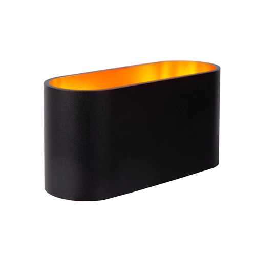Lucide XERA - Lámpara de pared - 1xG9 - Negro - encendido