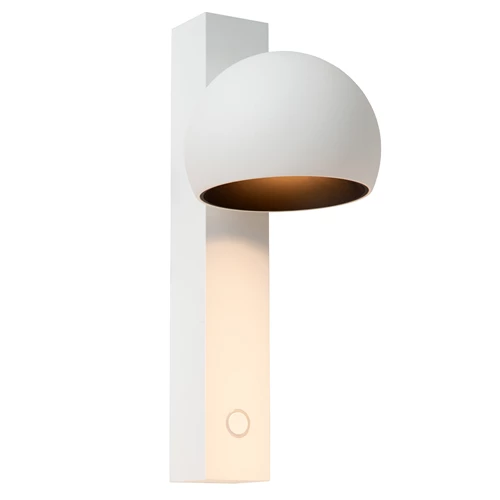 Lucide ESFERA - Wall light - LED Dim. - 1x9W 2700K - White | Premium - turned on 1