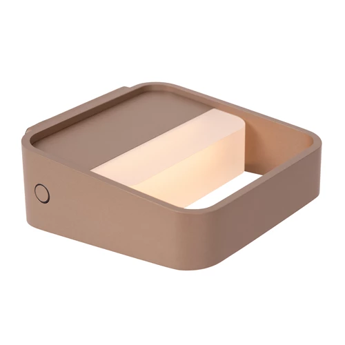 Lucide SILVI - Oplaadbare Wandlamp - Accu/Batterij - LED Dimb. - 1x3,7W 2700K - Koffie | Premium - aangezet 7