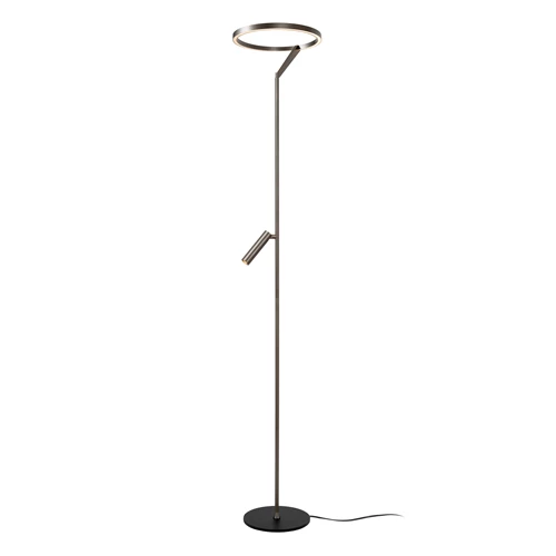 Lucide APPLAUSE - Floor lamp - Ø 33 cm - LED Dim. - CCT - 2700K/4000K - Grey iron | Premium - turned on 5