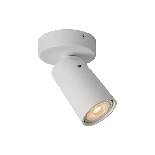Lucide XYRUS - Plafondspot - Ø 9 cm - LED Dim to warm - GU10 - 1x5W 2200K/3000K - Wit - aangezet 1