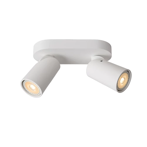 Lucide XYRUS - Foco de techo - LED Dim to warm - GU10 - 2x5W 2200K/3000K - Blanco - encendido 1