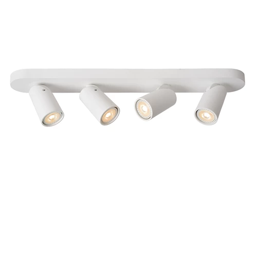 Lucide XYRUS - Spot plafond - LED Dim to warm - GU10 - 4x5W 2200K/3000K - Blanc - allumé 1