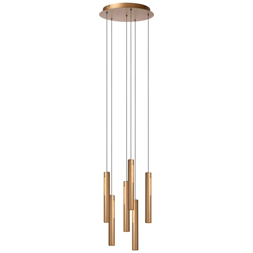 Lucide GRIFFITH - Pendant light - Ø 38 cm - LED Dim. - CCT - 6x6W 2700K/4000K - Bronze | Premium - turned on 4