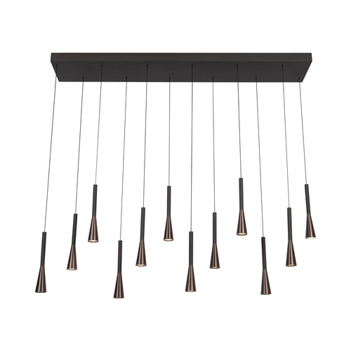 Lucide JOAKIM - Pendant light - LED Dim. - CCT - 12x7W 2700K/4000K - Coffee | Premium - turned on 6