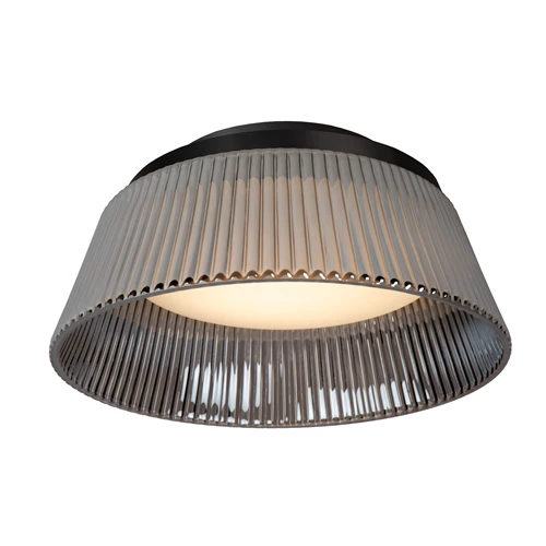 Lucide VIXI - Deckenleuchte - Ø 35 cm - LED Dim. - 1x17,6W 2900K - Rauchfarbe Grau - eingeschaltet 5