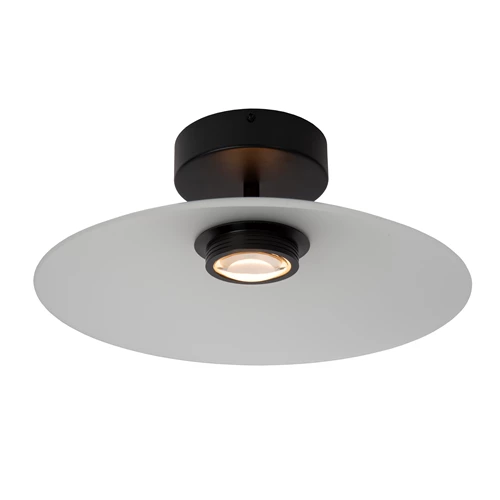 Lucide MENGA - Plafonnière - Ø 40 cm - LED Dimb. - 1x11W 2700K - Opaal | Premium - aangezet 1