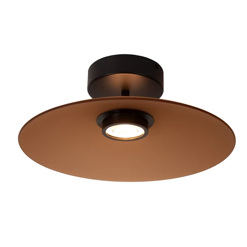 Lucide MENGA - Plafonnière - Ø 40 cm - LED Dimb. - 1x11W 2700K - Amber | Premium - aangezet 2