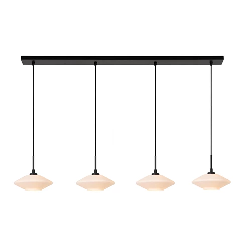 Lucide TREVOR - Hanglamp - 4xG9 - Opaal - aangezet 1