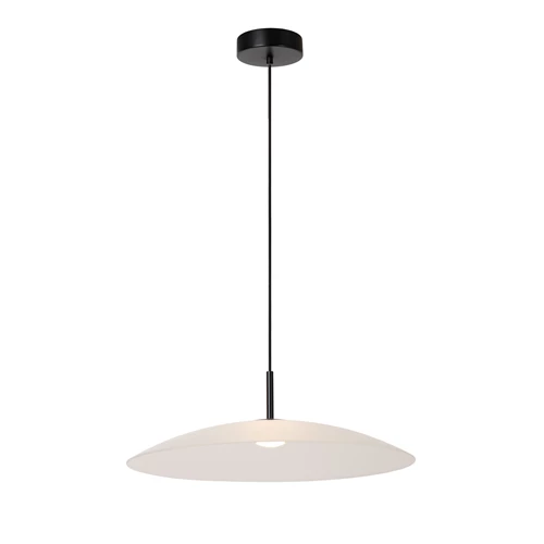 Lucide MENGA - Pendelleuchten - Ø 60 cm - LED Dim. - 1x18,6W 2700K - Opal | Premium - eingeschaltet 1