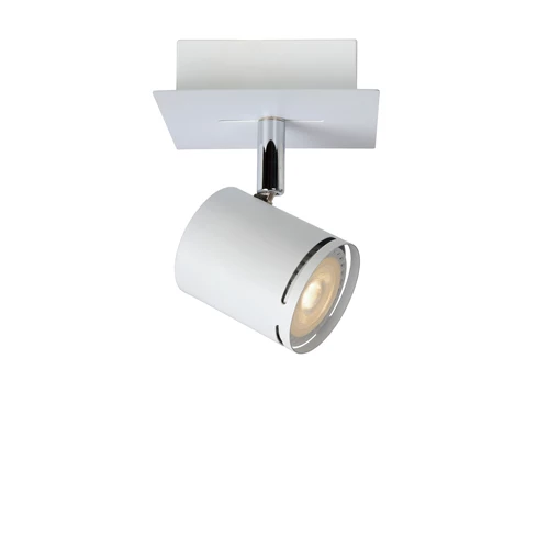 Lucide RILOU - Spot plafond - LED Dim. - GU10 - 1x5W 3000K - Blanc - allumé 1