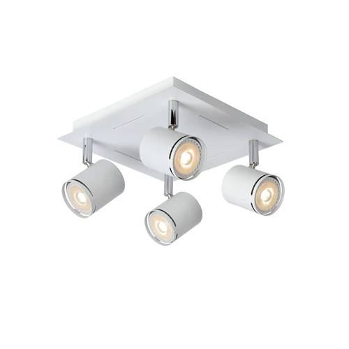 Lucide RILOU - Foco de techo - LED Regul. - GU10 - 4x5W 3000K - Blanco - encendido 1