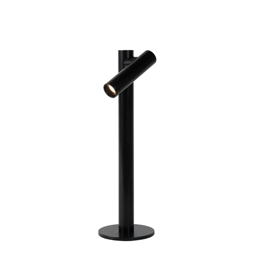 Lucide ANTRIM - wiederaufladbare Schreibtischlampe Innen/Außen - Akku/Batterie - LED Dim. - 1x2,2W 2700K - IP54 - Mit kabelloser Ladestation - Schwarz - eingeschaltet