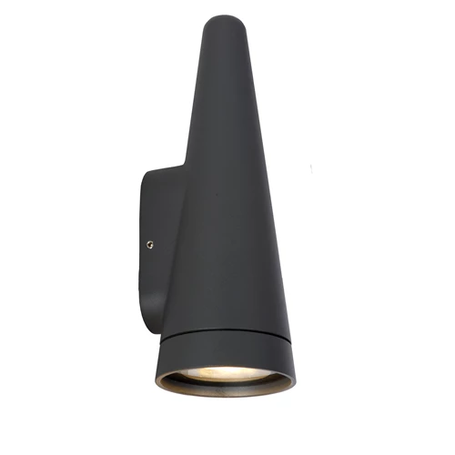 Lucide WIZARD - Wandlamp Binnen/Buiten - LED Dimb. - 1xGU10 - IP54 - Antraciet - aangezet 9