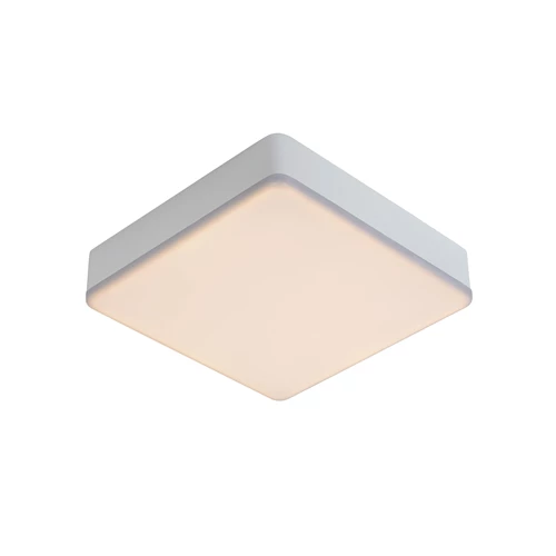 Lucide CERES-LED - Plafonnier Salle de bains - LED Dim. - 1x30W 3000K - IP44 - Blanc - allumé 1