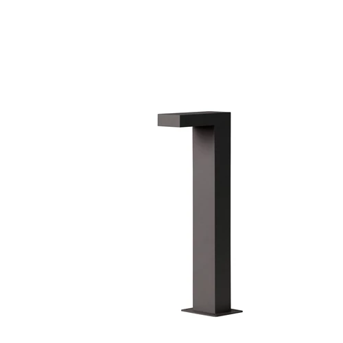 Lucide TEXAS - Bollard light - LED - 1x8W 3000K - IP54 - Anthracite - turned on