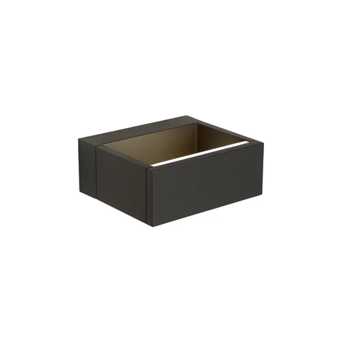 Lucide GOA - Applique murale Intérieur/Extérieur - LED - 1x10W 3000K - IP54 - Anthracite - allumé