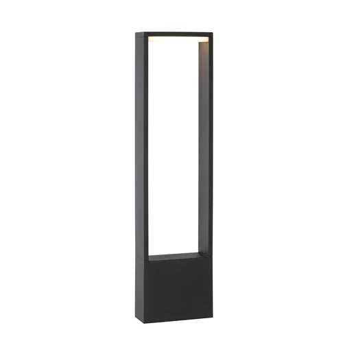 Lucide GOA - Pollerleuchte - LED - 1x10W 3000K - IP54 - Anthrazit - eingeschaltet