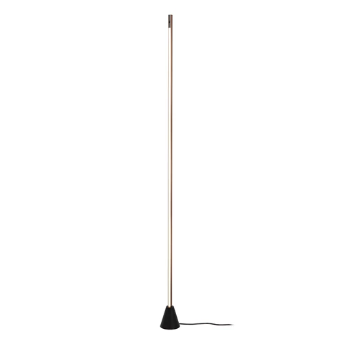 Lucide EQUINOX - Floor lamp - LED Dim. - CCT - 1x26W 2700K/4000K - Hand Wave Sensor - Coffee | Vibes - turned on 6