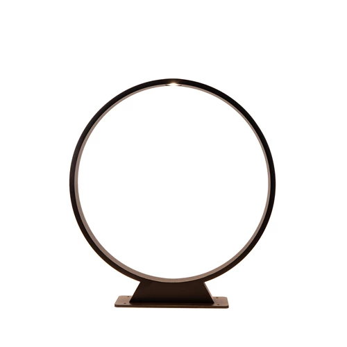 Lucide JEREL - Borne extérieur - Ø 40 cm - LED - 1x5W 3000K - IP54 - Noir - allumé