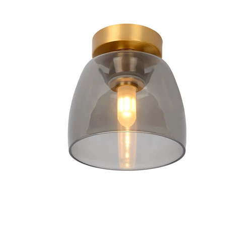 Lucide TYLER - Plafonnier Salle de bains - Ø 16,1 cm - 1xG9 - IP44 - Or Mat / Laiton - allumé 2