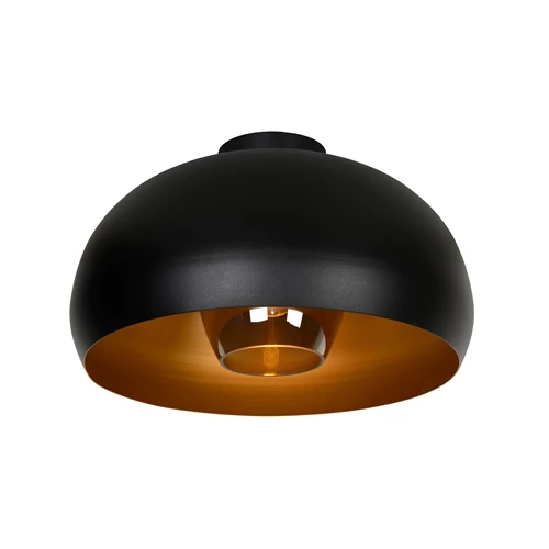 Lucide SHARAN - Plafonnière - Ø 38 cm - 1xE27 - Zwart - aangezet