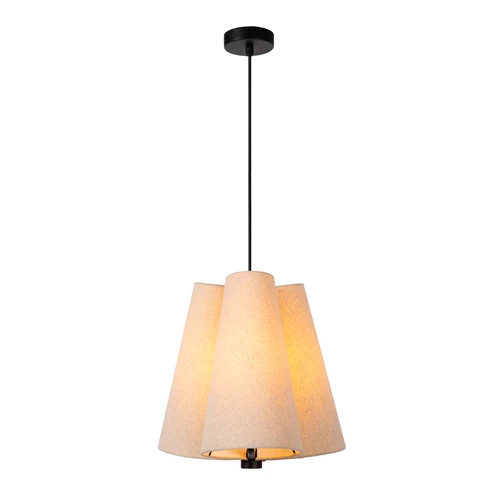 Lucide GREGORY - Lámpara colgante - Ø 34,3 cm - 3xE27 - Beige - encendido 8