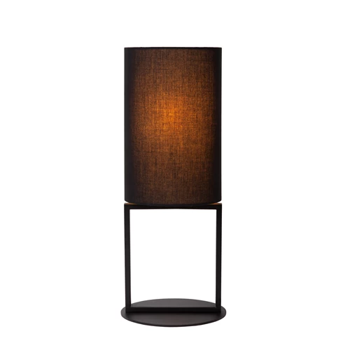 Lucide HERMAN - Tischlampe - Ø 20 cm - 1xE27 - Schwarz - eingeschaltet