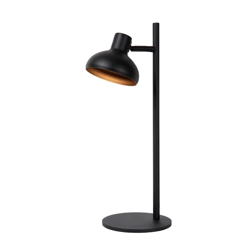 Lucide SENSAS - Lampe de bureau - Ø 18 cm - 1xGU10 (ES111) - Noir - allumé