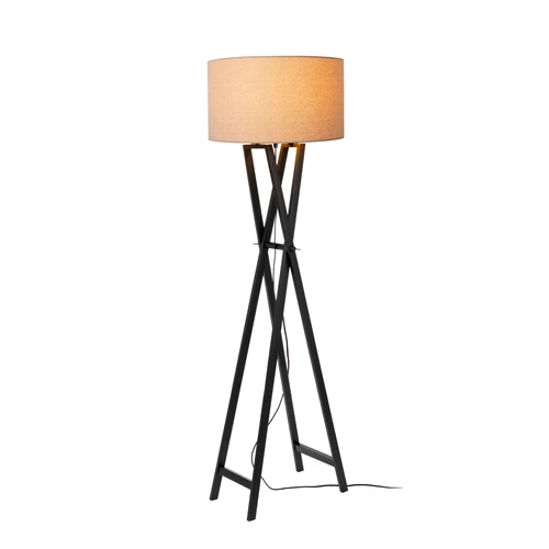 Lucide TRAFALGAR - Stehlampe - 1xE27 - Schwarz - eingeschaltet
