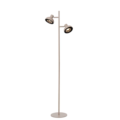 Lucide SENSAS - Vloerlamp - 2xGU10 (ES111) - Beige - aangezet 8