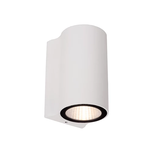 Lucide AKRA - Applique murale Intérieur/Extérieur - LED - 1x6W 2700K - IP54 - Blanc - allumé 1