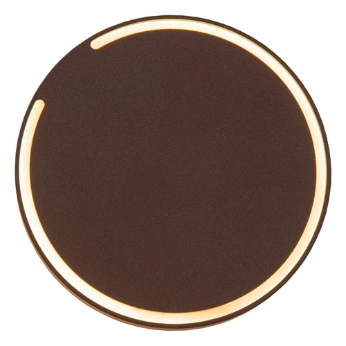 Lucide FINISTER - Applique murale Intérieur/Extérieur - Ø 13 cm - LED - 1x6W 2700K - IP54 - Rouille - Essential - allumé 7