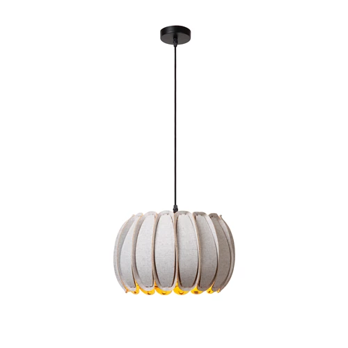 Lucide SPENCER - Hanglamp - Ø 30 cm - 1xE27 - Grijs - aangezet 6